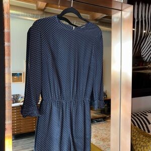 Elegant Black Polka Dot Dress